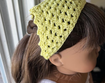 Crochet granny stitch bandana for 18” dolls