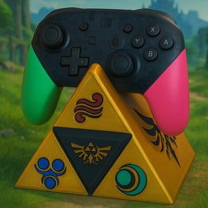Zelda-Inspired Custom 3D Printed Game Controller Stand: Unique Display for Nintendo Fans