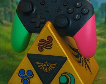 Zelda-Inspired Custom 3D Printed Game Controller Stand: Unique Display for Nintendo Fans