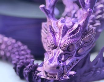 Mystical Articulated Dragon: 3D Printed Asian-Inspired Fantasy Toy & Decorative Sculpture