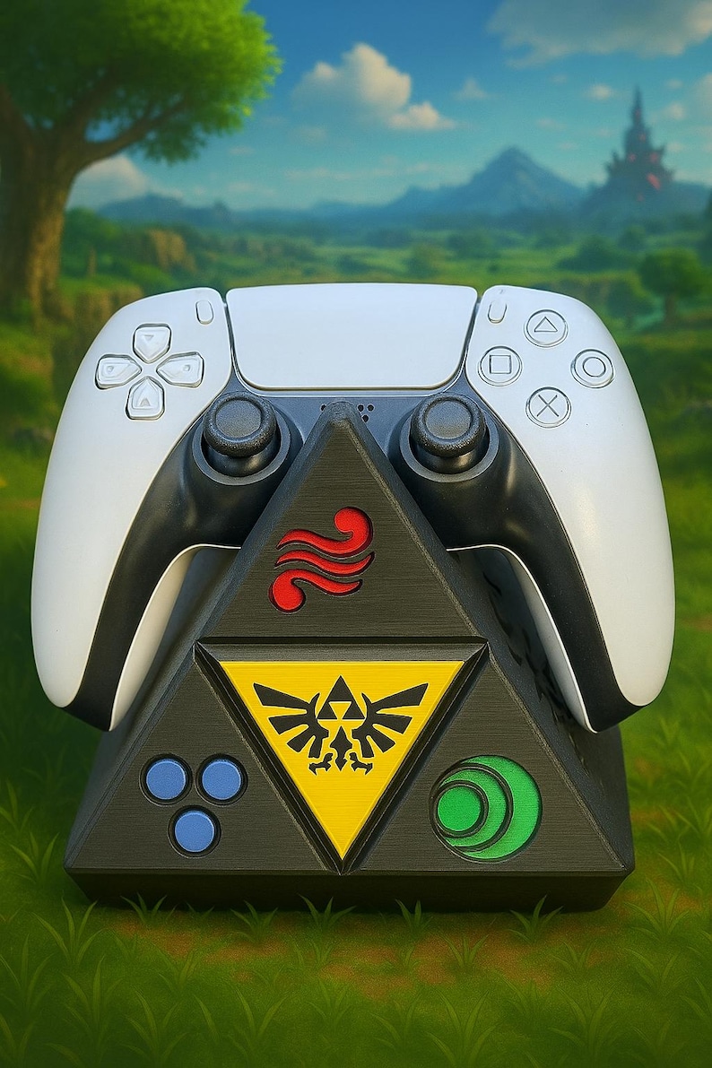 Triangular Game Controller Zelda-inspired Custom 3D Printed Game Controller Stand: Unique Display ...