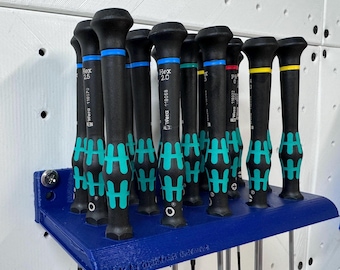 Tool holder for small allen wrenches or screw drivers