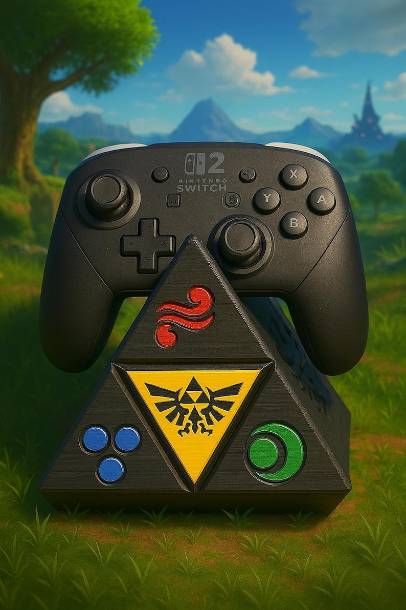 Triangular Game Controller Zelda-inspired Custom 3D Printed Game Controller Stand: Unique Display ...