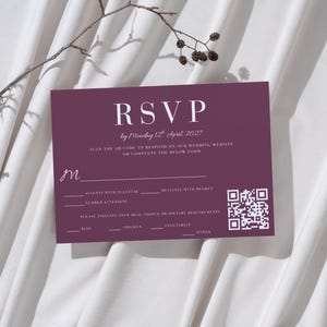 Wedding Photo Qr Code Example Editable Wedding Invitation With QR Code, Minimalist, Elegant, Modern ...