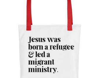 Bolsa de tela de apoyo a la inmigración, bolsa de lona, justicia social, apoyo a la migración, promigrante, inmigrante, justicia migratoria, amor radical