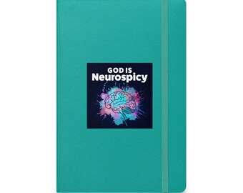 Dios es Neurospicy / Cuaderno encuadernado en tapa dura / Neurodivergente / Celebrar todas las mentes / TDAH / Autismo / Dislexia / AudHD / Neurodiverso