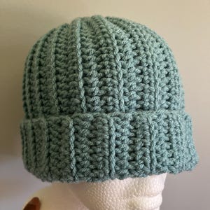 Ribbed Crochet Beanie
