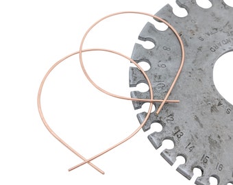 Perfect Hoops in Rose Gold - Minimalist Lightweight Hoop Earrings in Pink Gold