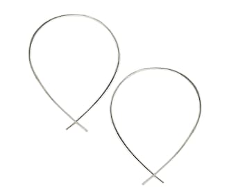 Perfect Hoops in Sterling Silver - Minimalist Everyday Lightweight Hoop Earrings Handmade by Queens Metal