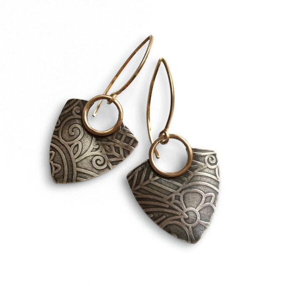 Industrial earrings sterling on sale silver