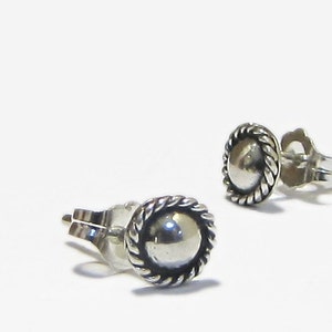 Boho Studs Post Stud Earrings in Sterling Silver by Queens Metal image 3