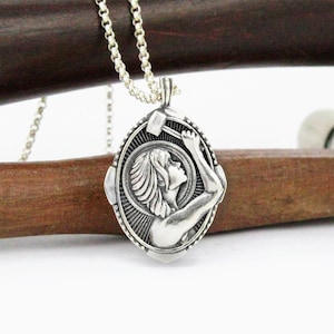 Fierce Women Saint Necklace Patron Saint Medallion Pendant Feminist Warrior Badass Woman Empowerment Survivor image 1