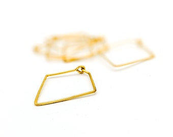 Mini Diamond Hoop Earrings in 14k Gold Fill - Small Minimalist Geometric Everyday Lightweight Hoops