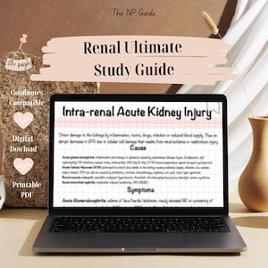 Renal Disorders Nurse Practitioner Study Guide, AGACNP review, ANCC/AANP   Board Review, Nursing School, Pharmacology Cheat Sheet
