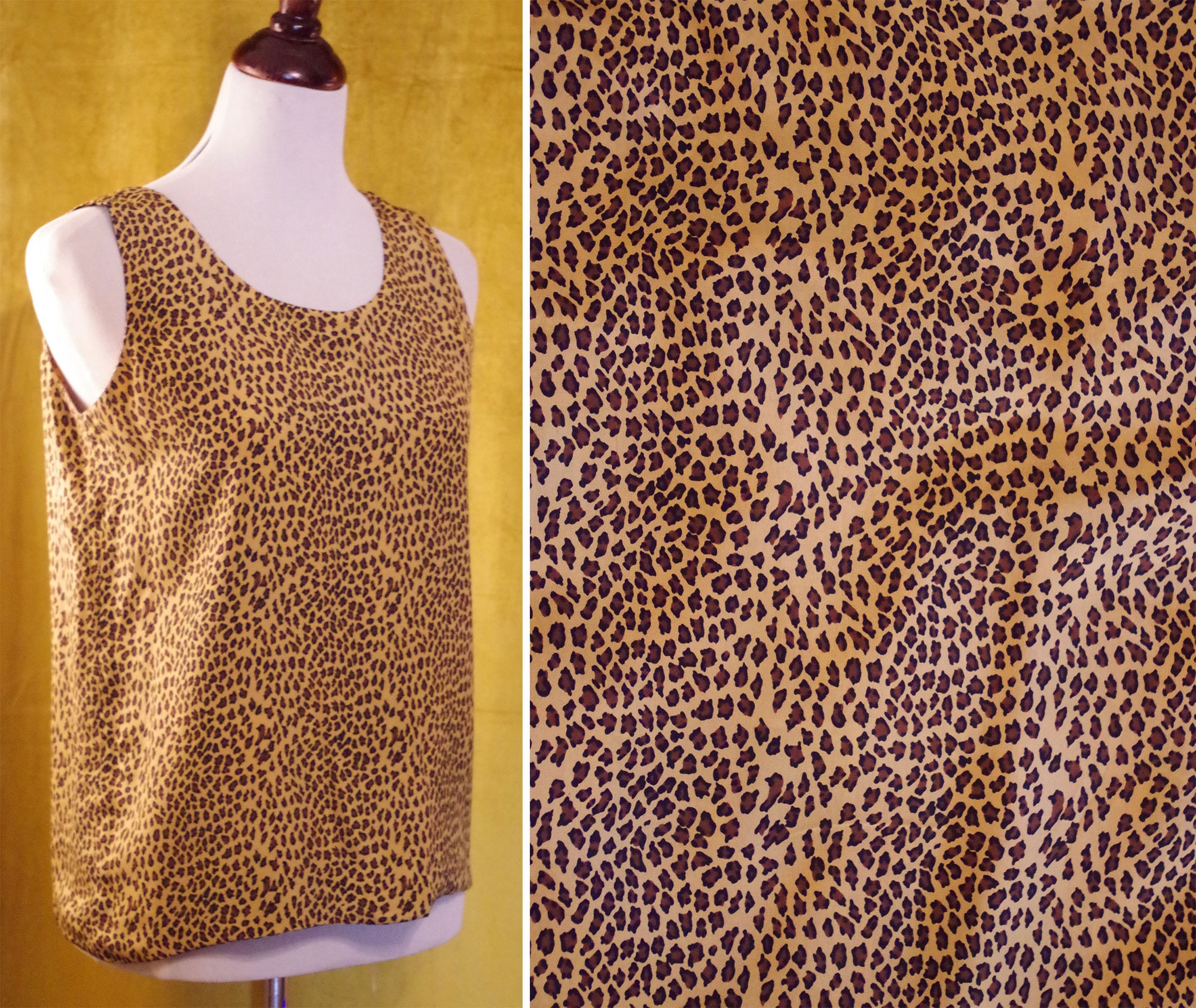 2 WAY TANK 1980's 90's Vintage Reversible Silk Shell Tank