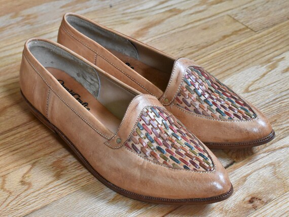 Woven RAINBOW 1970's 80's Vintage Light Tan Brown… - image 1