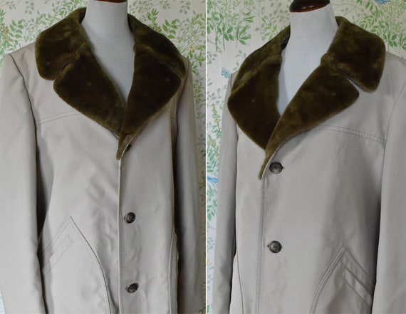 London fog fur lined cheap coat