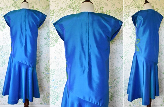 Deep AZURE 1970's 80's Vintage Blue + Teal Two To… - image 7