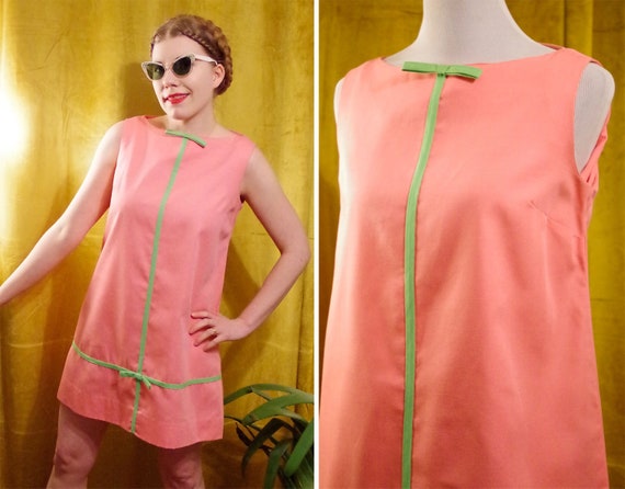 Little BOWS 1960's Vintage Bright Bubblegum Pink Lime | Etsy