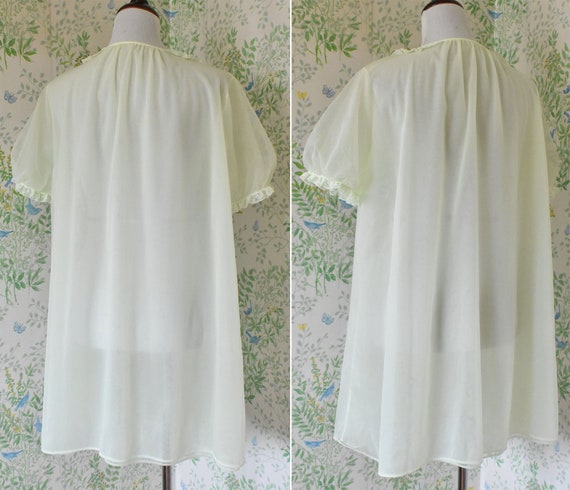 PALE Lime 1950's 60's Vintage Very Light Green Sh… - image 5