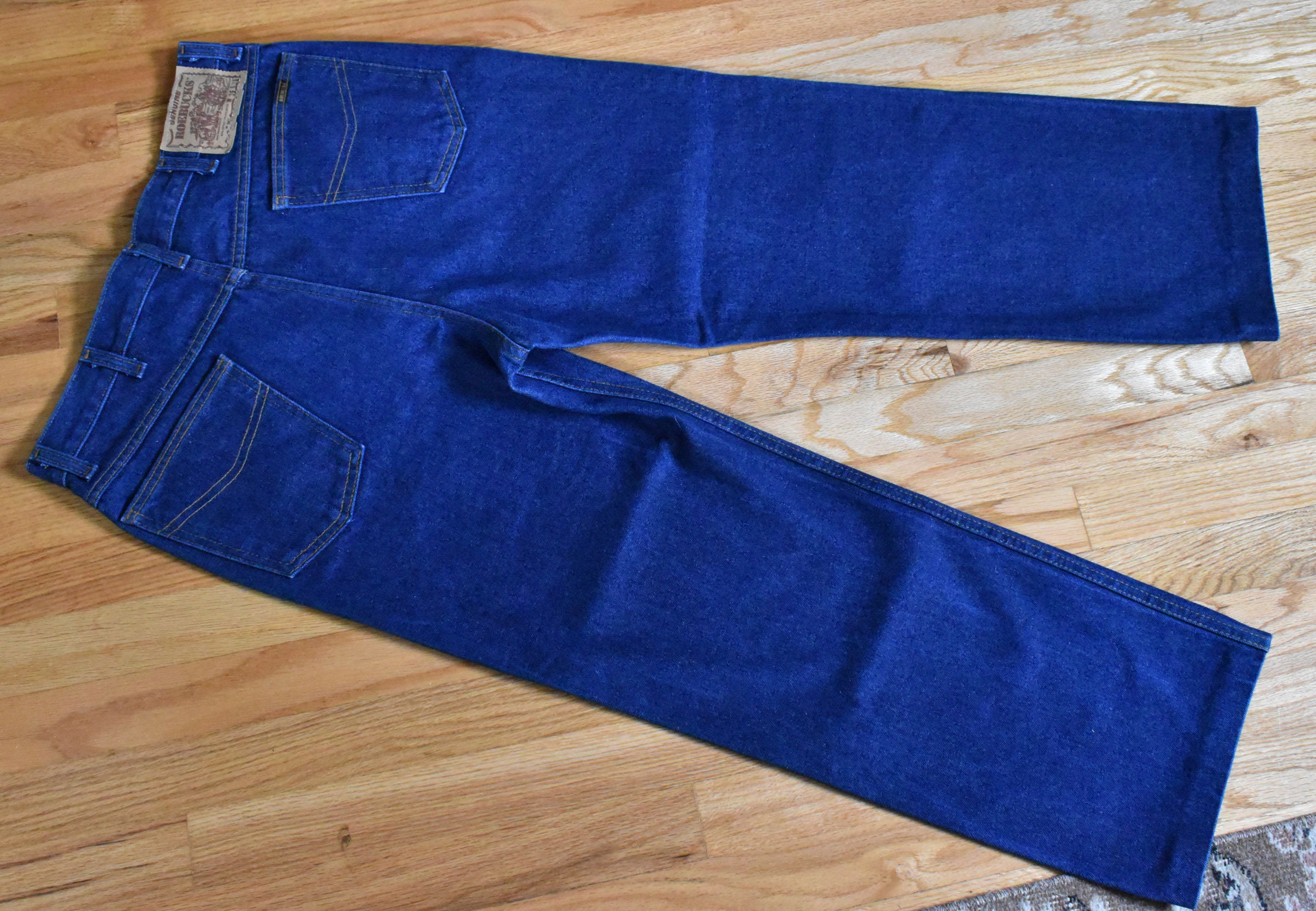パンツ ROEBUCKS DENIM PANT W33 1970'S OLD USED Genuine ROEBUCKS 1970's Vintage Men's Dark Blue High Waist