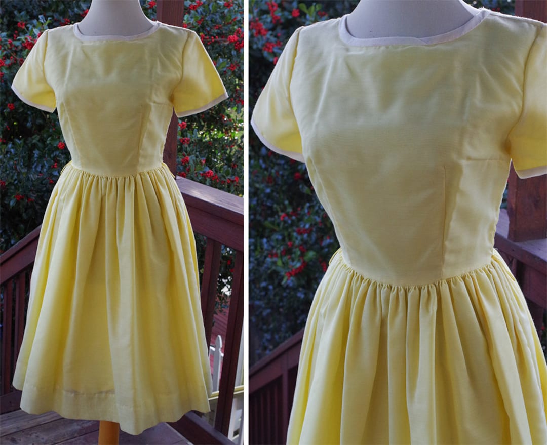 SANDRA Dee 1960's Vintage Light Yellow Dress With Short - Etsy Canada