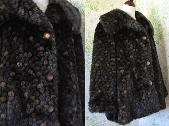 MOSAIC 1960's 70's Vintage Super Fuzzy Faux Fur D… - image 5