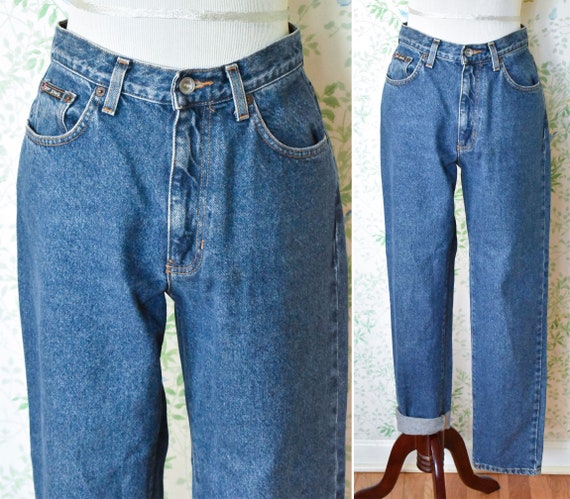 DKNY 1990's Vintage High Waist Pure Cotton Blue J… - image 1