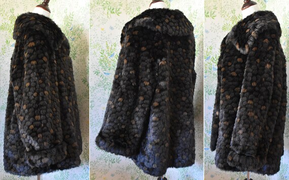 MOSAIC 1960's 70's Vintage Super Fuzzy Faux Fur D… - image 7