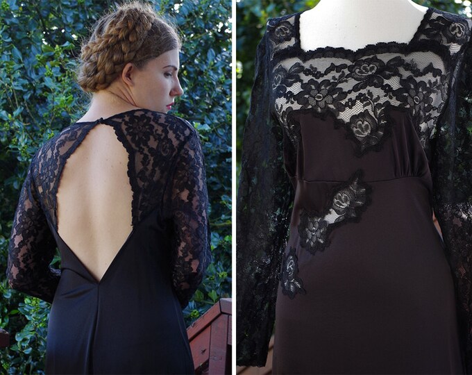 Vintage 70s Black SUSAN HOWARD 