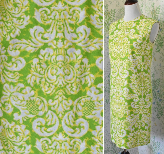 FILIGREE 1960's Vintage Bright Lime Green Yellow … - image 1