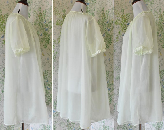 PALE Lime 1950's 60's Vintage Very Light Green Sh… - image 4