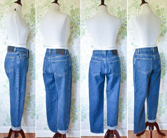 DKNY 1990's Vintage High Waist Pure Cotton Blue J… - image 7