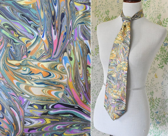 PSYCHEDELIC Trip 1960's 70's Vintage Colorful Marb