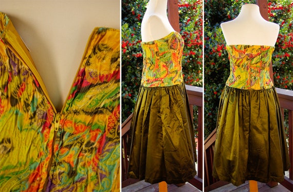 Hibiscus 1980's 90's Vintage Colorful Tropical Wa… - image 4