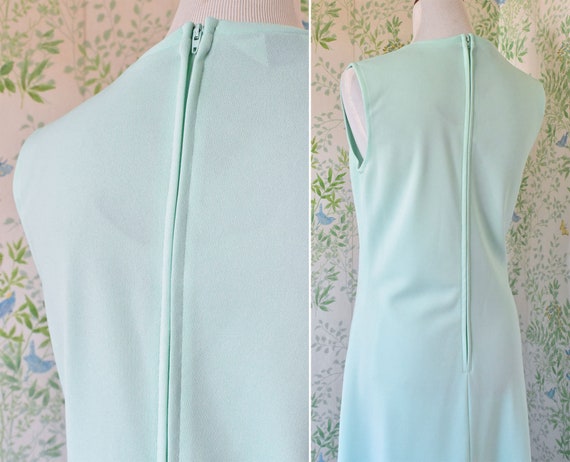 SEAFOAM 1970's Vintage Solid Light Teal Blue-Gree… - image 5