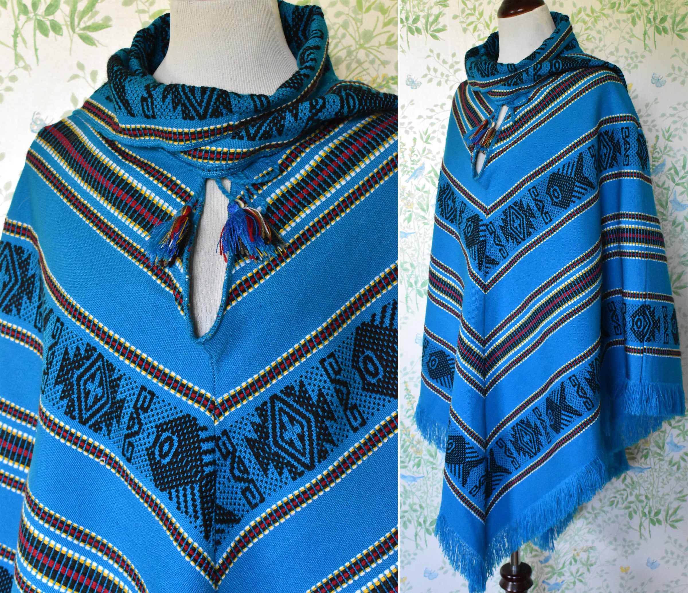 80s Wool Poncho - Etsy