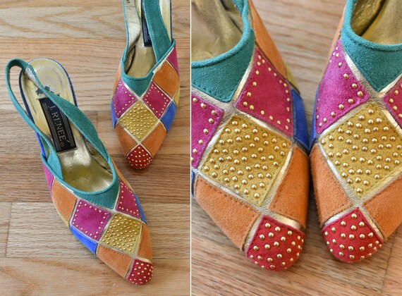 HARLEQUIN 1980's 90's Vintage Colorful Color Block