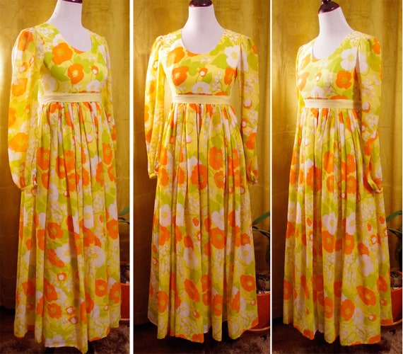 SUNSHINE Daisy 1960's 70's Vintage Bright Golden … - image 3