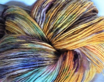 MWF Handspun Handpainted Wool Yarn Singles #690