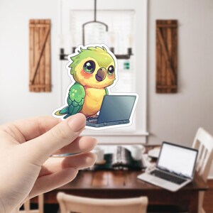Laptop Parrot Sticker A | Parrot Sticker | Animal Sticker | Waterproof Sticker | Scratch Resistant | Laptop Sticker | Phone Case Sticker