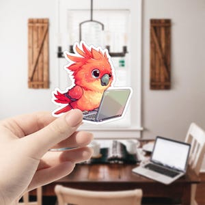 Laptop Parrot Sticker B | Parrot Sticker | Animal Sticker | Waterproof Sticker | Scratch Resistant | Laptop Sticker | Phone Case Sticker