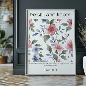 PRINTABLE Be Still and Know That I Am God, Instant Download, Christian ...
