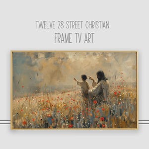 Jesus Christ with Child Frame TV Art: Christian Painting (Digital Download)