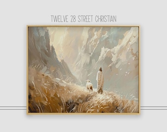 PRINTABLE Christian wall art, LDS wall art, Christ decor, christian decor, instant download, ninety and nine, luke 15, matthew 18