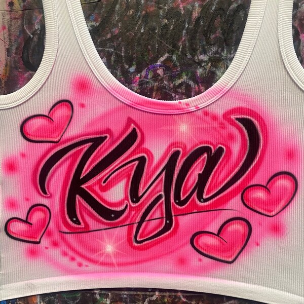 Airbrush Crop Top Etsy