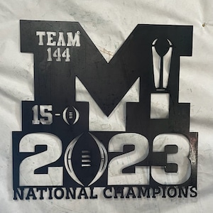 Campeões nacionais de Michigan - Projetado para máquinas CNC - Plasma, laser, jato de água - Arquivos DXF e SVG Testado em trajetória de ferramentas