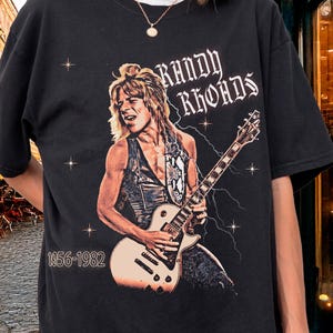 Camiseta de Randy Rhoads, Randy Rhoads, tela de alta calidad, camiseta vintage de Randy Rhoads, camiseta Randy 1956-1982, camiseta premium, The Style Spot premium