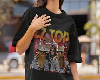 ZZ TOP, zz top, t-shirt, zz top retro t-shirt, zz top oversiezed tee, zz top promo, zz top vintage tee, The Style Spot premium tee, TSS-P