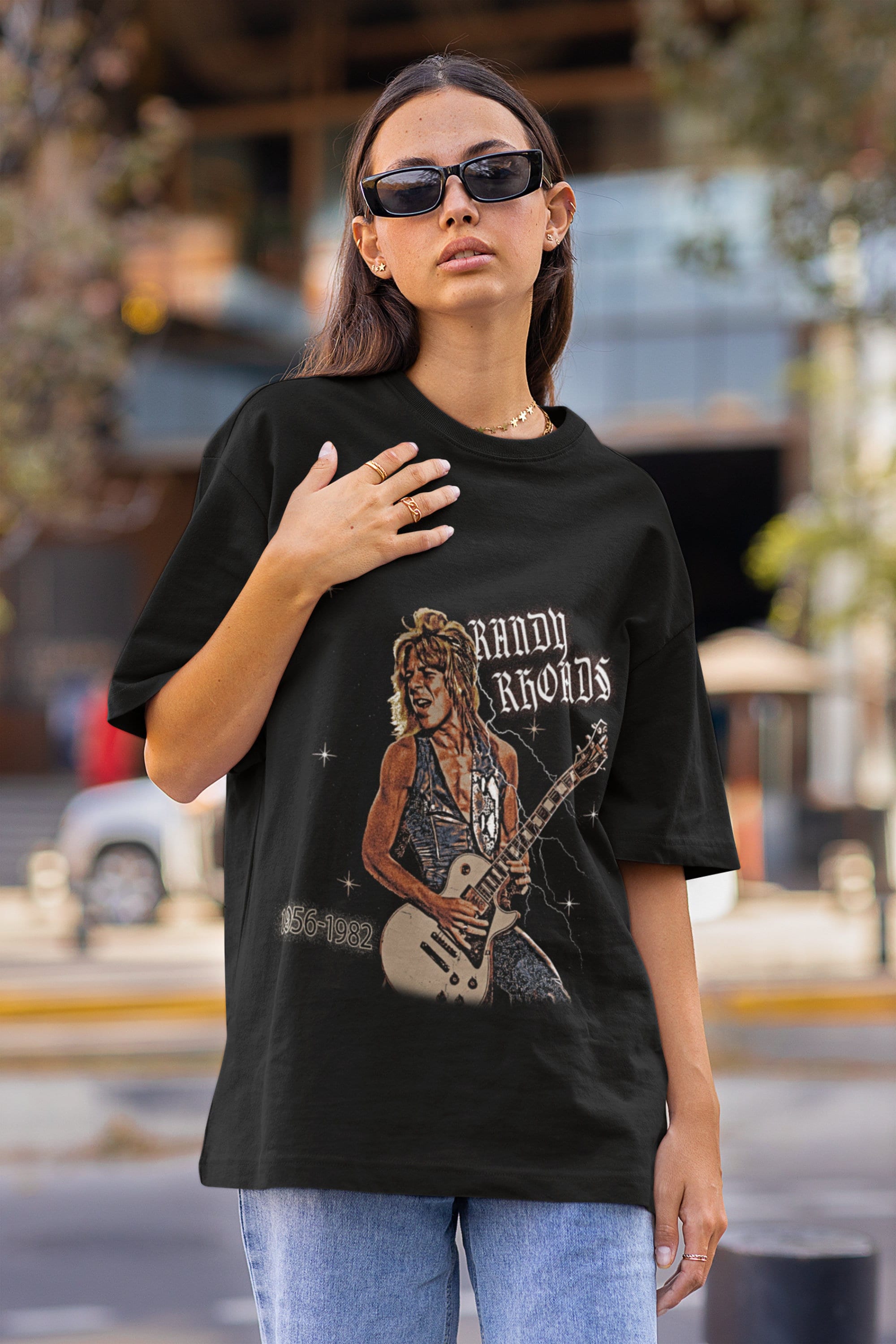 80s VTG RANDY RHOADS TRIBUTE BAND T-SHIRT SZ L QUIET RIOT